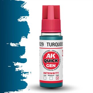 AK interactive Turquoise Blue Quickgen Paint - 18ml - AK17029 - image