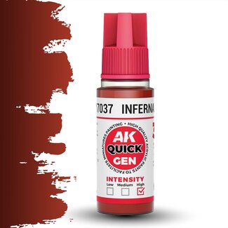 AK interactive Infernal Red Quickgen Paint - 18ml - AK17037 - image