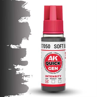 AK interactive Soft Black Quickgen Paint - 18ml - AK17050 - image