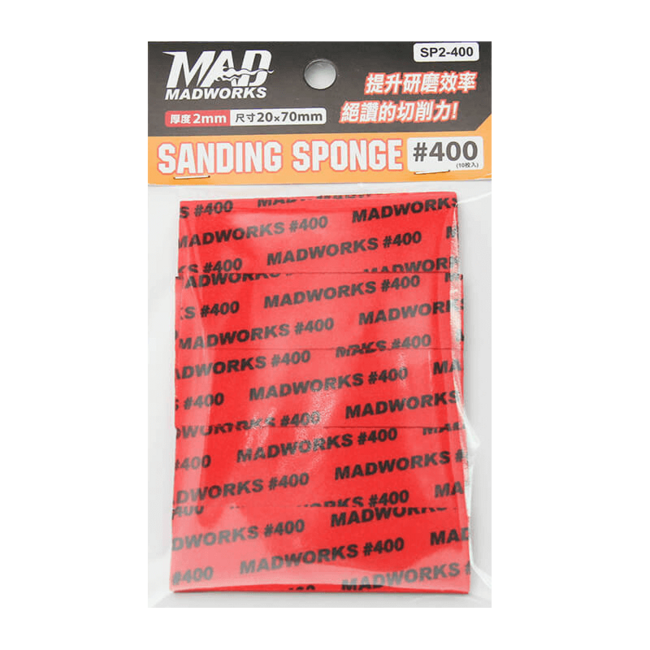 Madworks 2mm Sanding Sponge Combo Pack High Finish - 4x  400/600/1000/1500/3000 - CP2-000