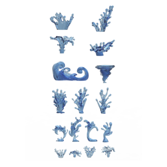 AK interactive Water FX Basing Bits - 17x - AKBIT0033 - image