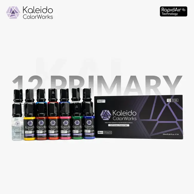 Kaleido Colorworks Primary Colors Set Gloss - 14 kleuren - 20ml - 48672