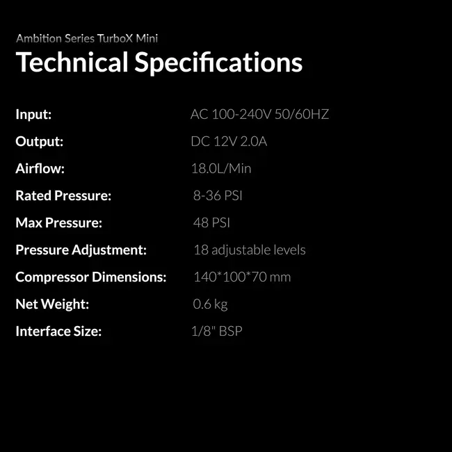 Gaahleri TurboX Mini Air Compressor - 47552