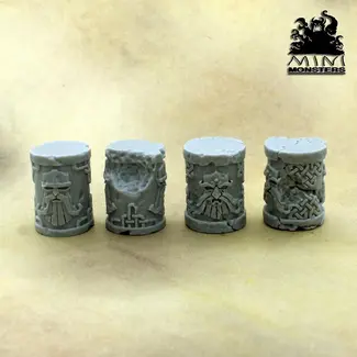 Mini Monsters Dwarven Stonehead Idols - 4x - image
