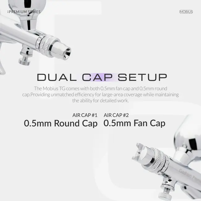 Gaahleri GHPM-Mobius TG Premium Series Trigger Airbrush - 0.5mm - 44070 - GAA-44070