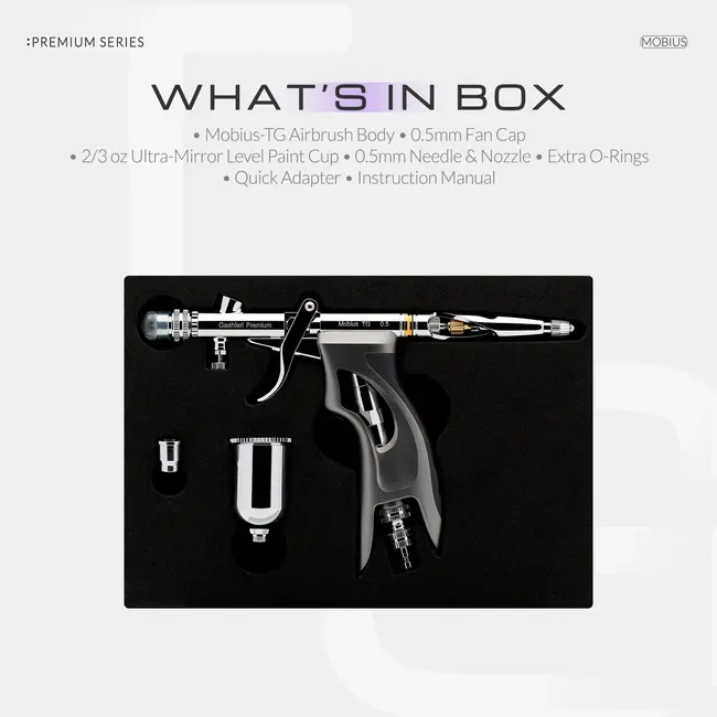 Gaahleri GHPM-Mobius TG Premium Series Trigger Airbrush - 0.5mm - 44070 - GAA-44070
