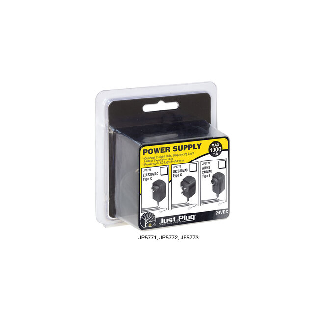 Woodland Scenics Just Plug Power Supply Euro – 24V DC – JP5771