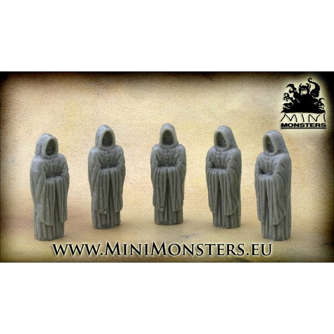 Mini Monsters Monks Statue -5x - MM-0033