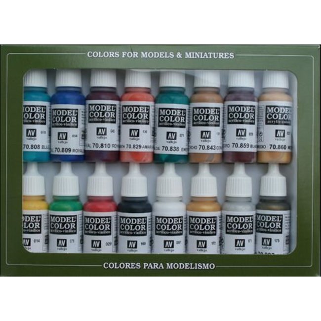 Vallejo Model Color Set Medieval Colors - 16 kleuren - 17ml - 70142