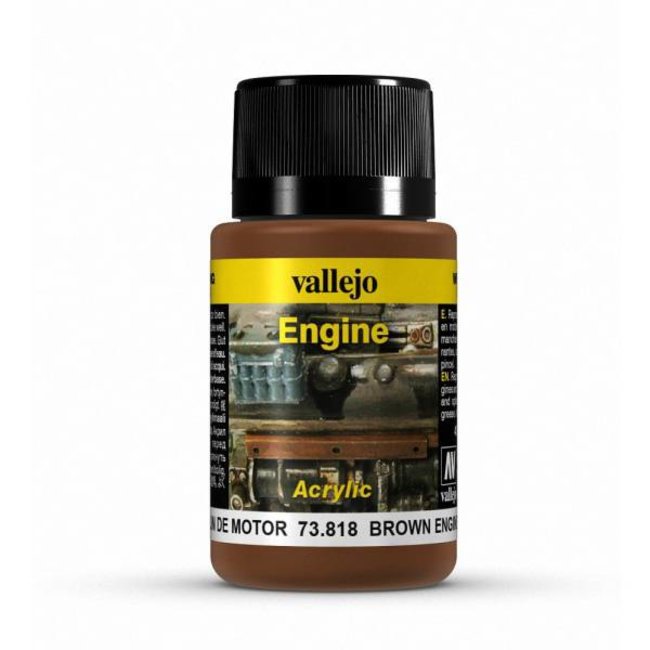 Vallejo Brown Engine Soot Engine Effects Weathering Effects - 40ml - 73818