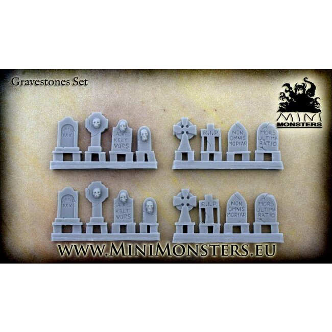 Mini Monsters Grave Stones - 16x - MM-0025