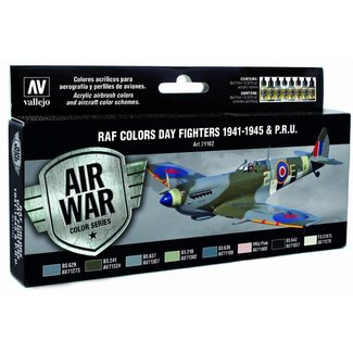 Vallejo Model Air WWII RAF Day Fighters Colors - 8 kleuren - 17ml - 71162