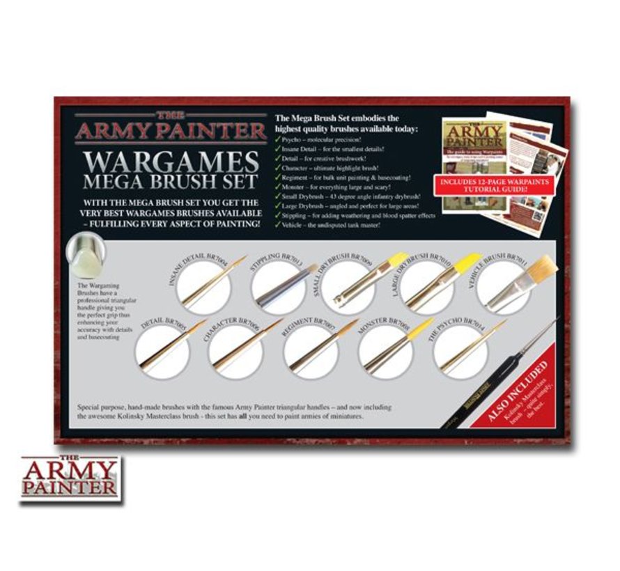 The Army Painter Wargames Mega Brush Set ST5113 Scenery BV