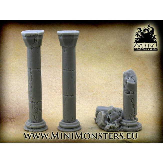 Mini Monsters Ruined Columns - 3x - MM-0045