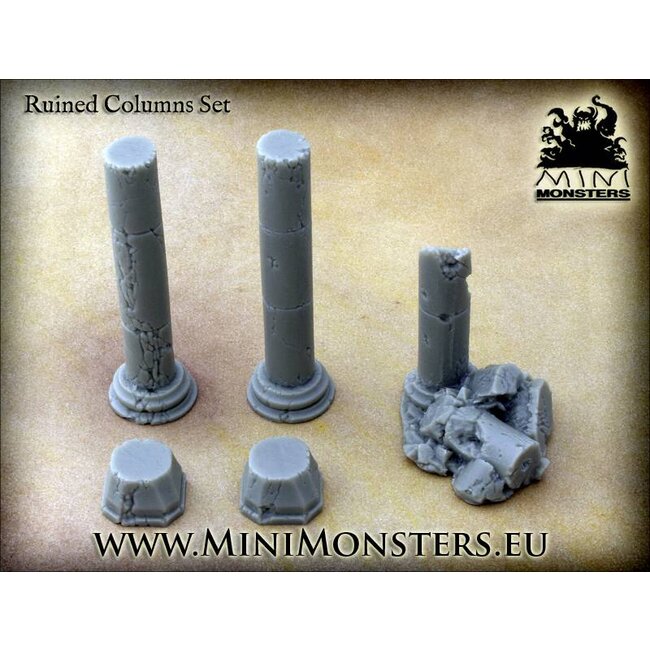 Mini Monsters Ruined Columns - 3x - MM-0045