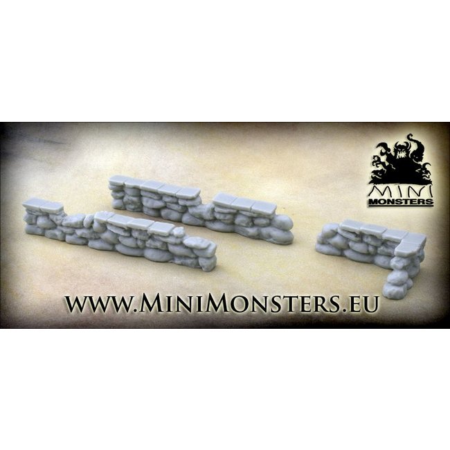 Mini Monsters Stone Walls - 3x - MM-0052