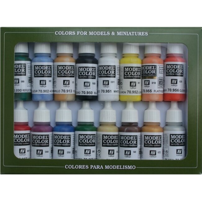 Vallejo Model Color Set Basic Colors USA - 16 kleuren - 17ml - 70140