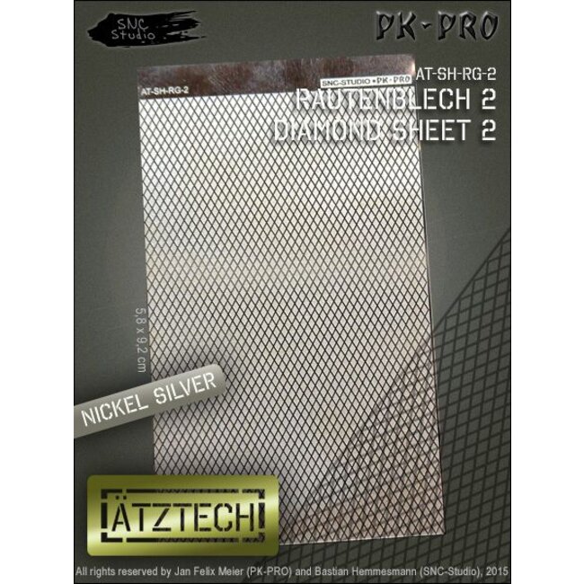 Ätztech Ätztech Diamond Sheet 2 - Photo-Etch - AT-SH-RG-2