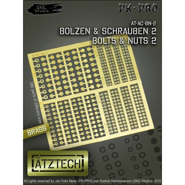 Ätztech Ätztech Bolts and Nuts 2 - Photo-Etch - AT-AC-BN-2