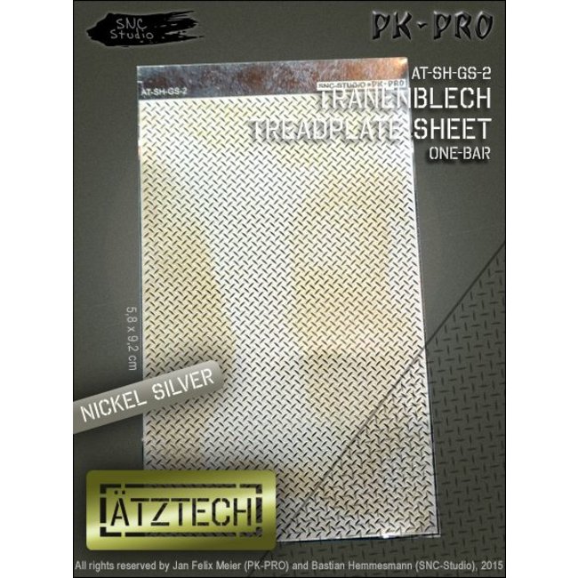 Ätztech Ätztech Treadplate Sheet 1 Bar - Photo-Etch - AT-SH-GS-2