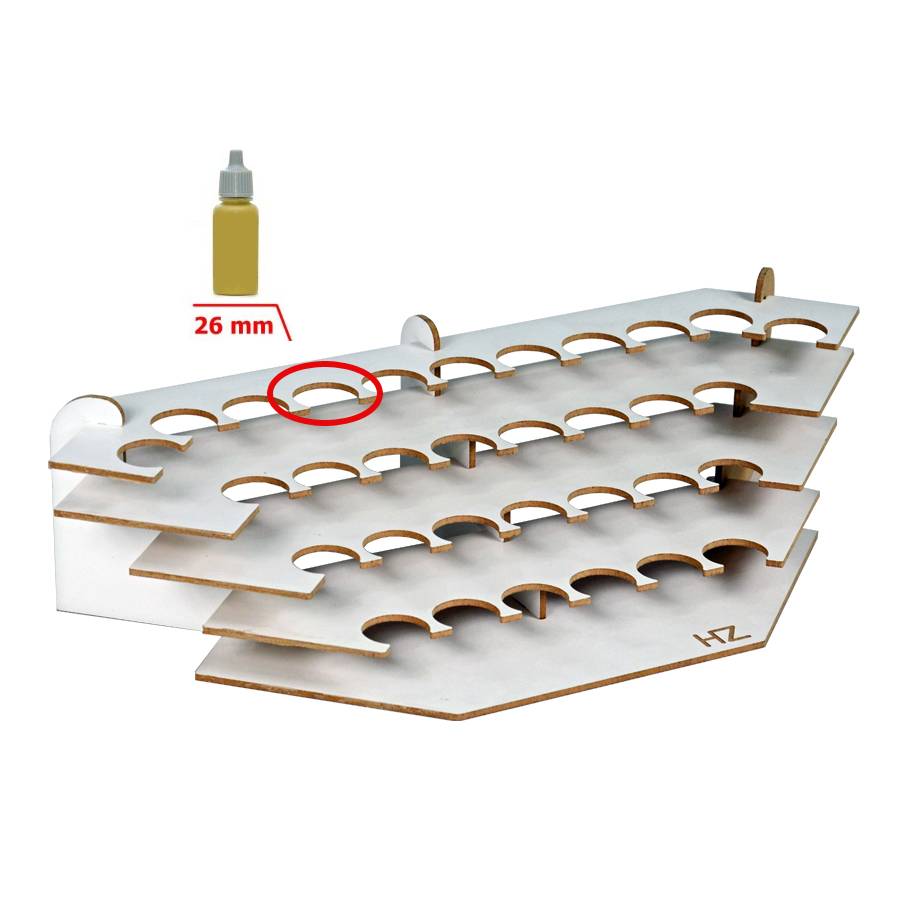 Hobbyzone Corner Paint Stand 26mm paint rack jars S1Ns Scenery