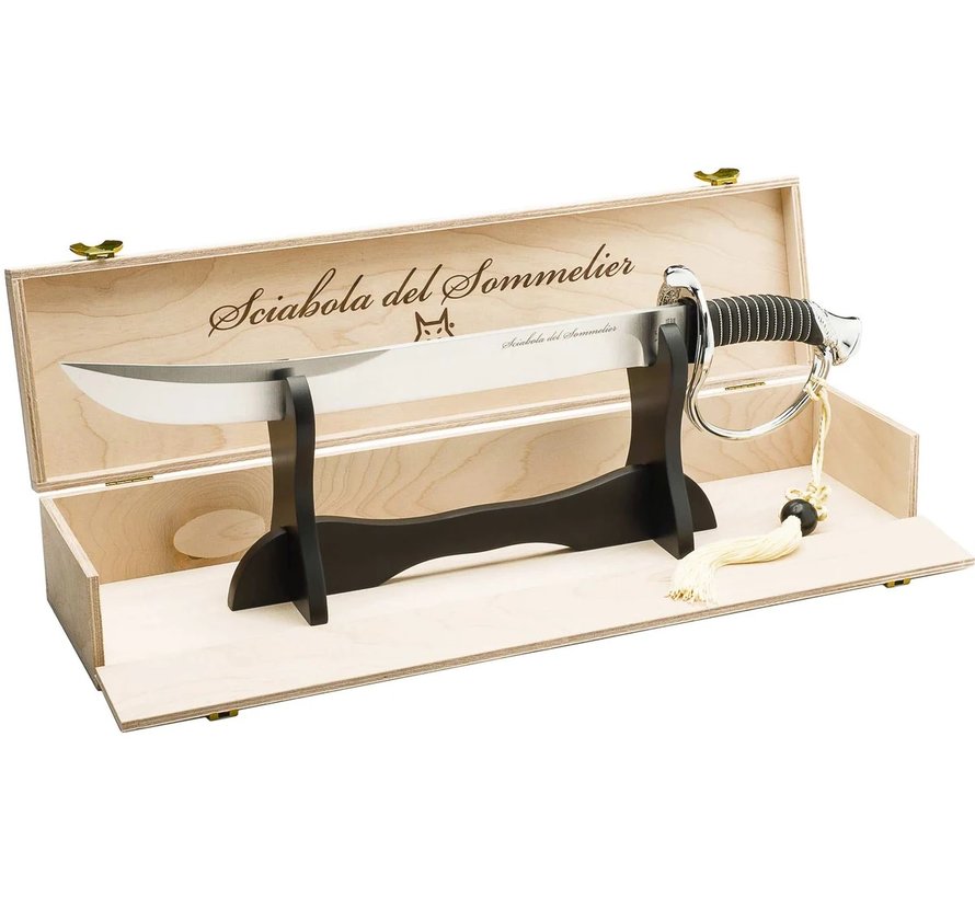 Fox champagne sabre set incl. stand and storage case