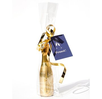 Bottega 6 pakketjes | Prosecco Bottega Gold in folie met gepersonaliseerd A7 kaartje