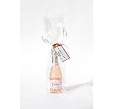 Freixenet Mini flesje prosecco Freixenet Rose in folie met gepersonaliseerd halslabel