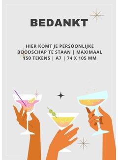 Gift Card A7 - Thank You - light grey - With Personal Message