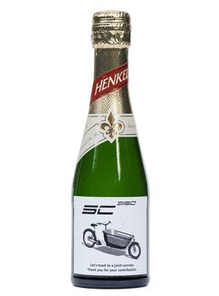 Henkell Sekt Piccolo Henkell Sekt with self-adhesive personalized label