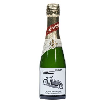 Henkell Sekt Piccolo Henkell Sekt with self-adhesive personalized label