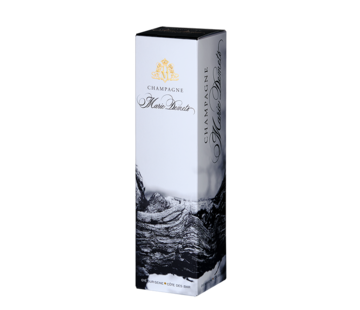 Cadeauverpakking van Champagnehuis Marie Demets, geschikt voor alle reguliere flessen van Marie Demets, met uitzondering van magnum- en demi-flessen.