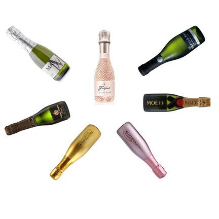 Small bottles of bubbly