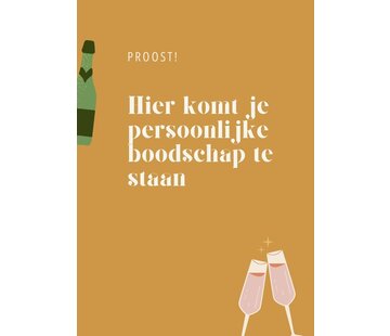 Kaartje A7 - Goud - met gepersonaliseerde tekst