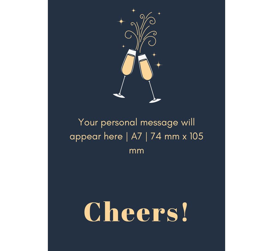 Kaartje - Proost - met gepersonaliseerde tekst | A7 eenzijdig fullcolor