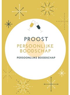 Kaartje A7 - Sparkles - met gepersonaliseerde tekst