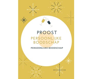 Kaartje A7 - Sparkles - met gepersonaliseerde tekst