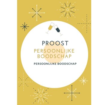 Kaartje A7 - Sparkles - met gepersonaliseerde tekst