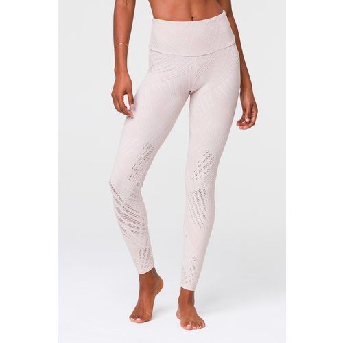 Onzie High Basic Midi White Cheetah Legging - Mukha Yoga