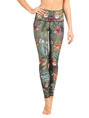 Yoga Democracy Legging - Green Thumb Printed (XS/S/M/L/XL)