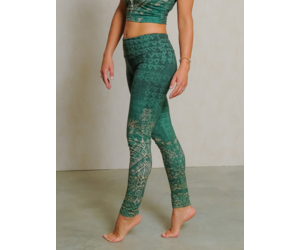 Organic Yoga Legging  Spirit of Om Yoga Legging Green Emerald - YogaHabits