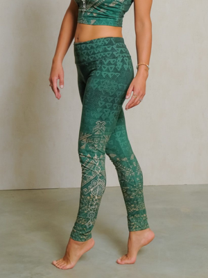 The Spirit of Om Yoga Leggings - Buddhi Emerald Smaragd (XS/S/M/L/XL/2XL)