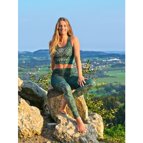 The Spirit of Om Spirit of Om - Yoga Leggings - Buddhi Emerald Smaragd