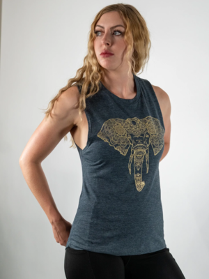 Colorado Threads Gold Elephant Muscle Tank (S/M/L)