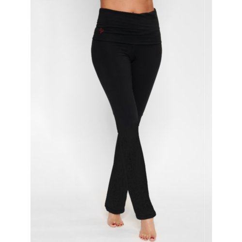 Yoga Pants Organic Cotton  Urban Goddess Pranafied Urban Black - YogaHabits