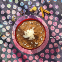 Kruidige Ayurvedische chia pudding