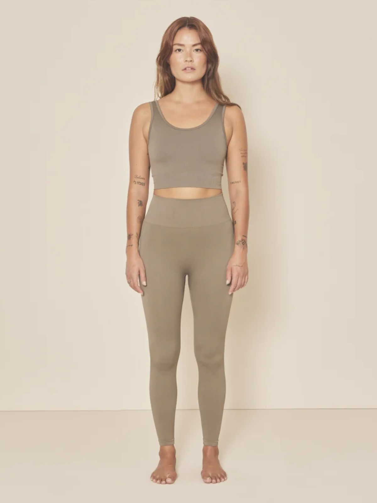 Recycled Yoga Legging  Moonchild Soft Rib Seamless Legging Sage -  YogaHabits