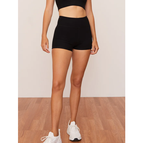 Wolven Wolven High-Waisted Short - Onyx