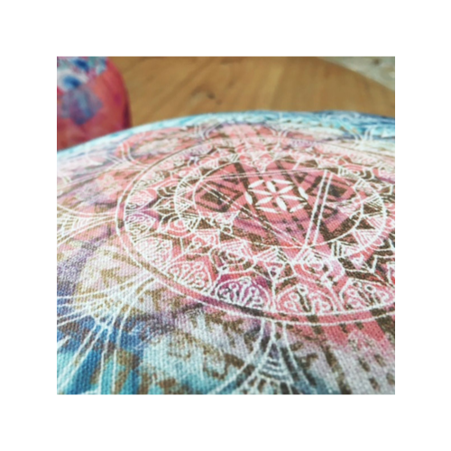 The Spirit of Om Spirit of Om Meditation Cushion Indigo Peach