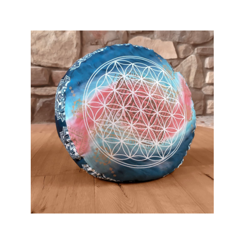 The Spirit of Om Spirit of Om Meditation Cushion Indigo Peach